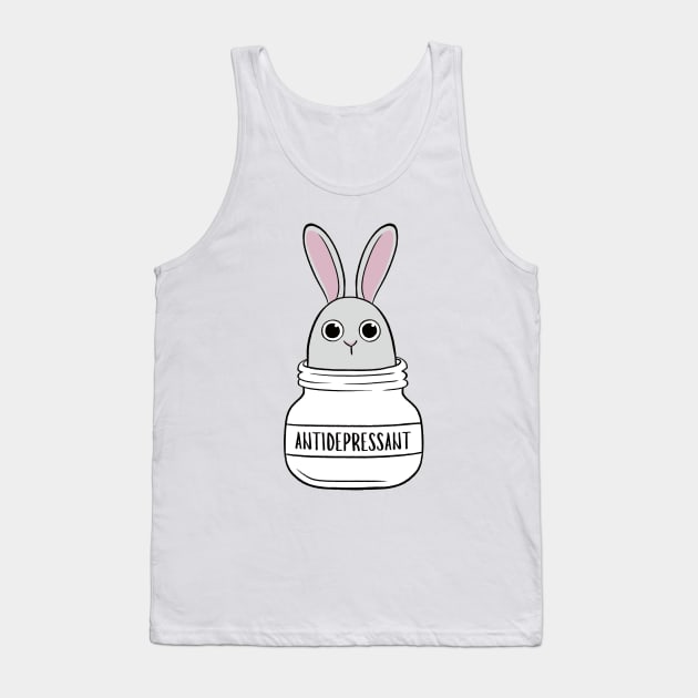 Antidepressant Bunny 4 Tank Top by Firlefanzzz